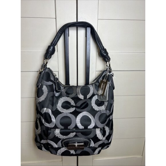 Coach Handbags - Coach(2010) Kristin Signature C Embroidered Op Art Shoulder Crossbody Bag